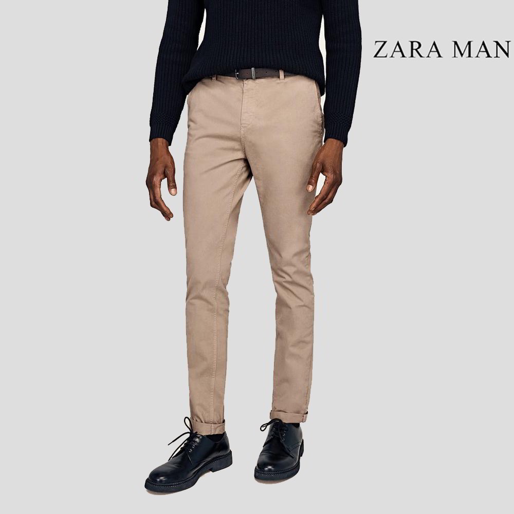 ZARA wide leg brown cargo pants- worn once SIZE 6 - Depop